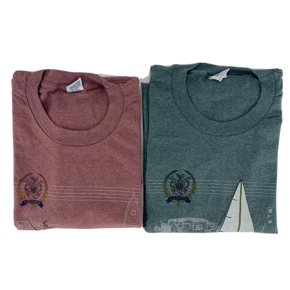 Men's Cal Cru Single‎ Stitch San Francisco Tourist T-Shirts 2XL NOS VTG Lot of 2